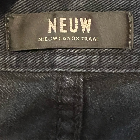 Neuw Sister Ray Overalls in Black 6 raw hem punk goth relaxed slouchy - Picture 13 of 13